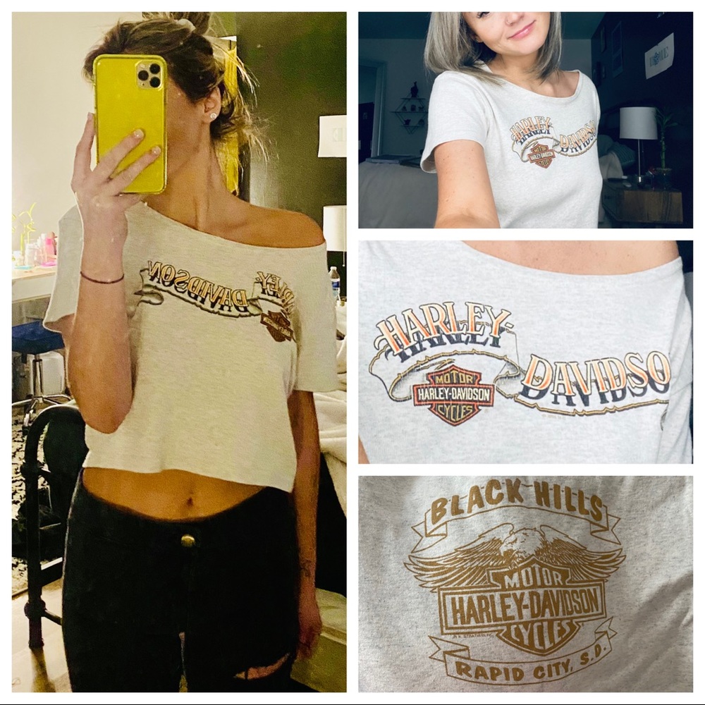 VINTAGE HARLEY CROP TEE